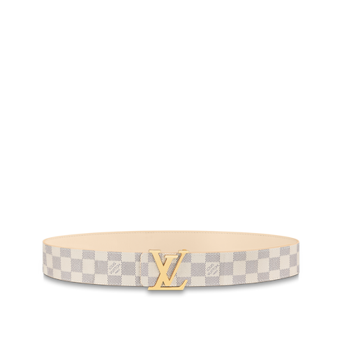 Ceinture LV Initiales 40 mm réversible Toile Damier Azur Femme Accessoires Ceintures | LOUIS VUITTON (Zoom produit)