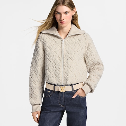 Ceinture LV Initiales 40 mm réversible Toile Damier Azur Femme Accessoires Ceintures | LOUIS VUITTON (Zoom produit)