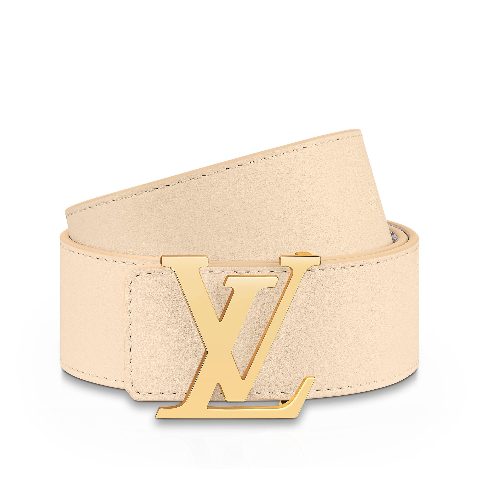 Ceinture LV Initiales 40 mm réversible Toile Damier Azur Femme Accessoires Ceintures | LOUIS VUITTON (Zoom produit)