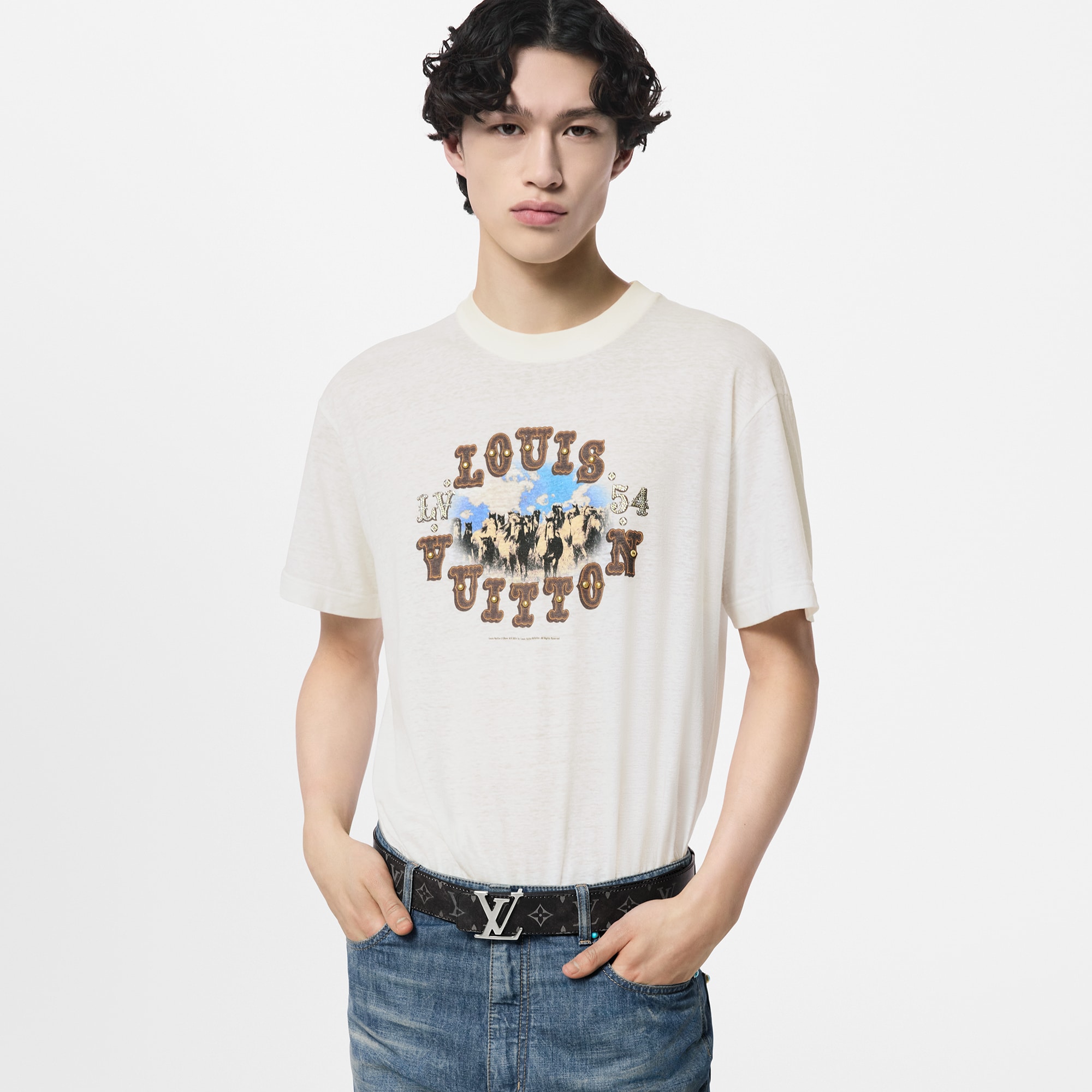 Ceinture LV Initiales 40 mm réversible  Homme Accessoires Ceintures | LOUIS VUITTON (Zoom produit)