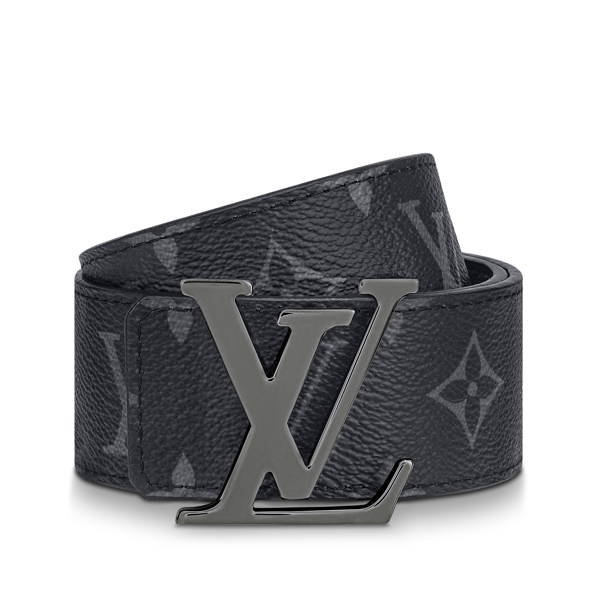 Ceinture LV Initiales 40 mm Réversible Toile Monogram Éclipse Homme Accessoires Ceintures | LOUIS VUITTON (Zoom produit)