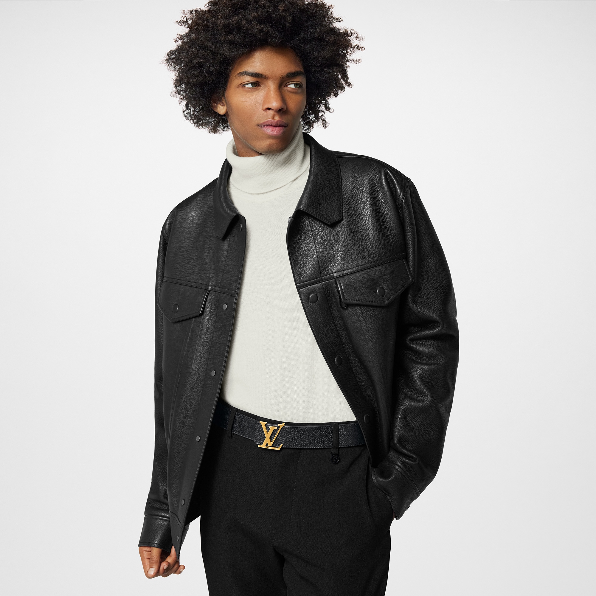 Ceinture LV Initiales 40 mm réversible Cuir Taurillon Homme Accessoires Ceintures | LOUIS VUITTON (Zoom produit)