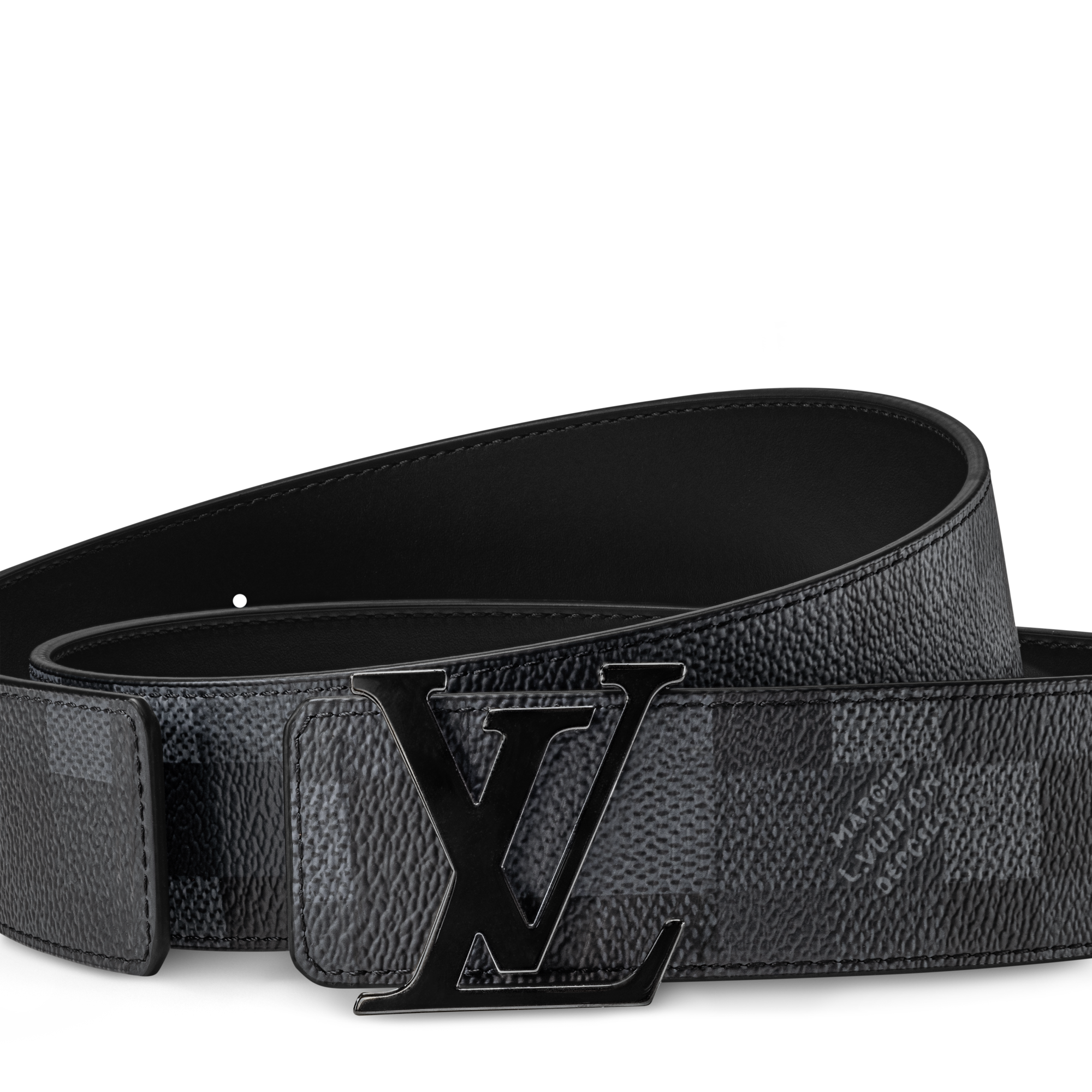 Ceinture LV Initiales Damoflage 40 mm réversible Damoflage Homme Accessoires Ceintures | LOUIS VUITTON (Zoom produit)