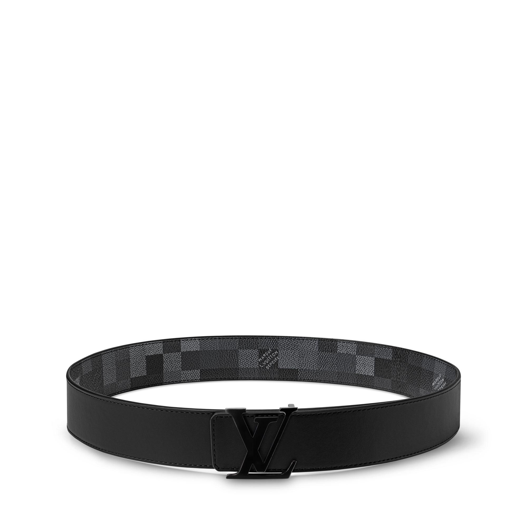 Ceinture LV Initiales Damoflage 40 mm réversible Damoflage Homme Accessoires Ceintures | LOUIS VUITTON (Zoom produit)