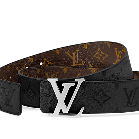 Ceinture LV Initiales Monogram Midnight 40 mm réversible G72 Homme Accessoires Ceintures | LOUIS VUITTON (Zoom produit)