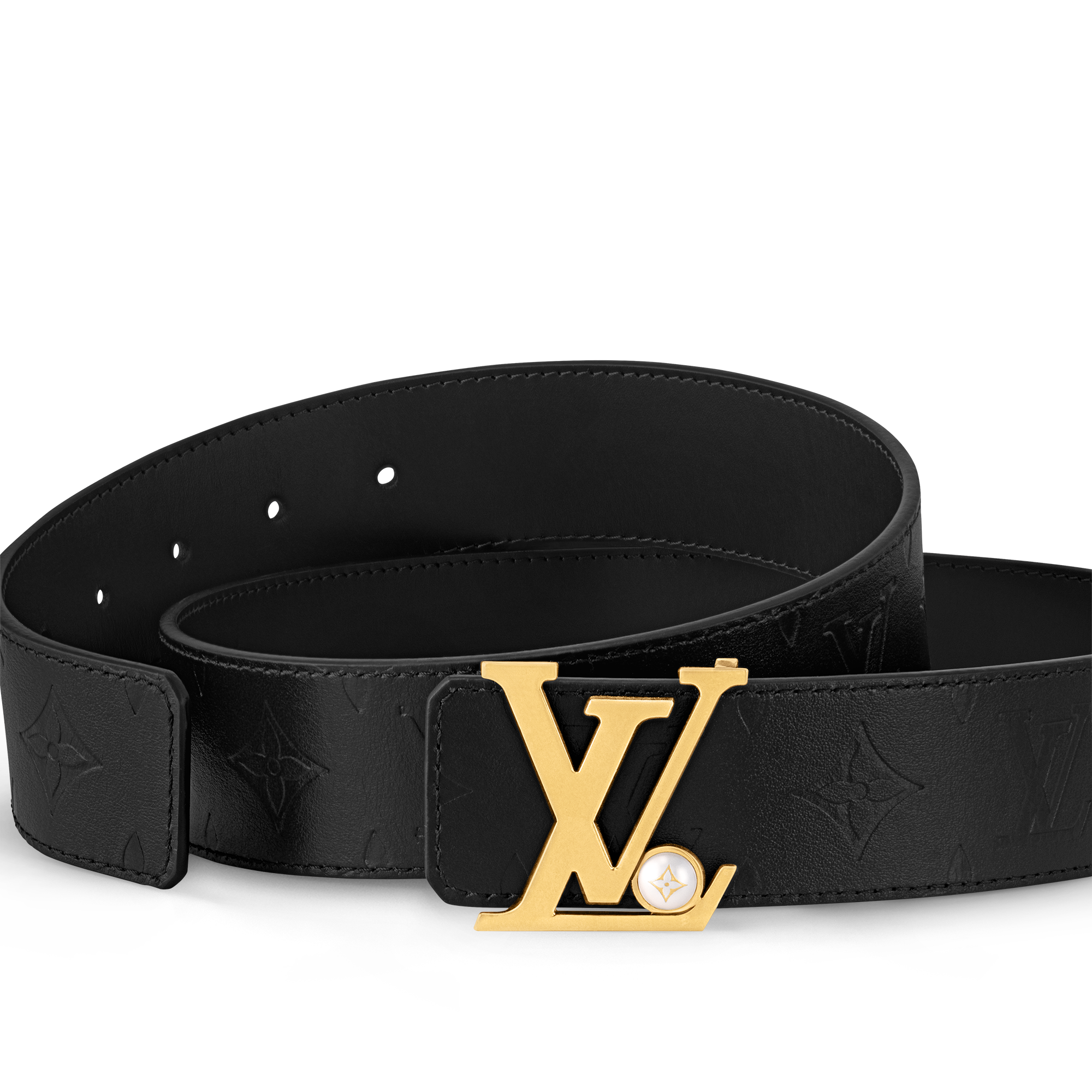 Ceinture LV Initiales Pearls 40 mm réversible  Homme Accessoires Ceintures | LOUIS VUITTON (Zoom produit)