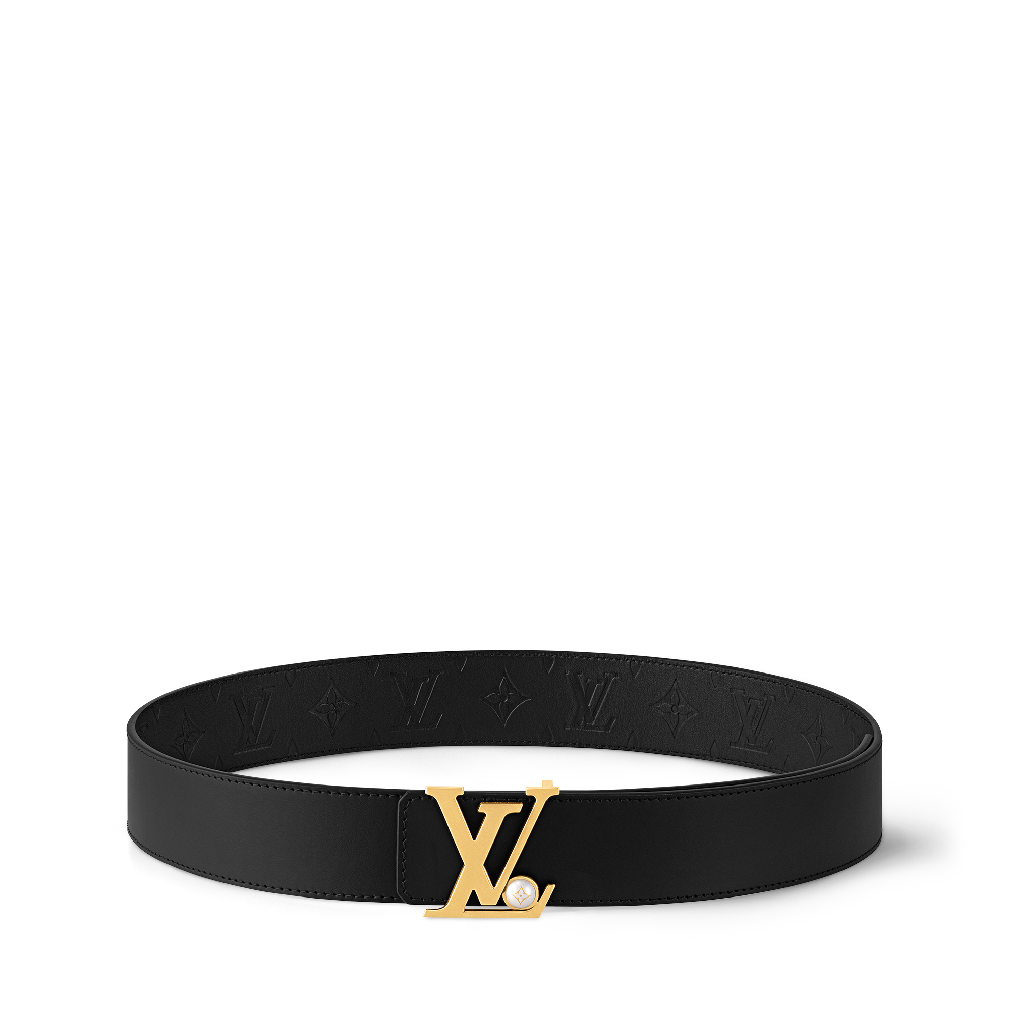 Ceinture LV Initiales Pearls 40 mm réversible  Homme Accessoires Ceintures | LOUIS VUITTON (Zoom produit)