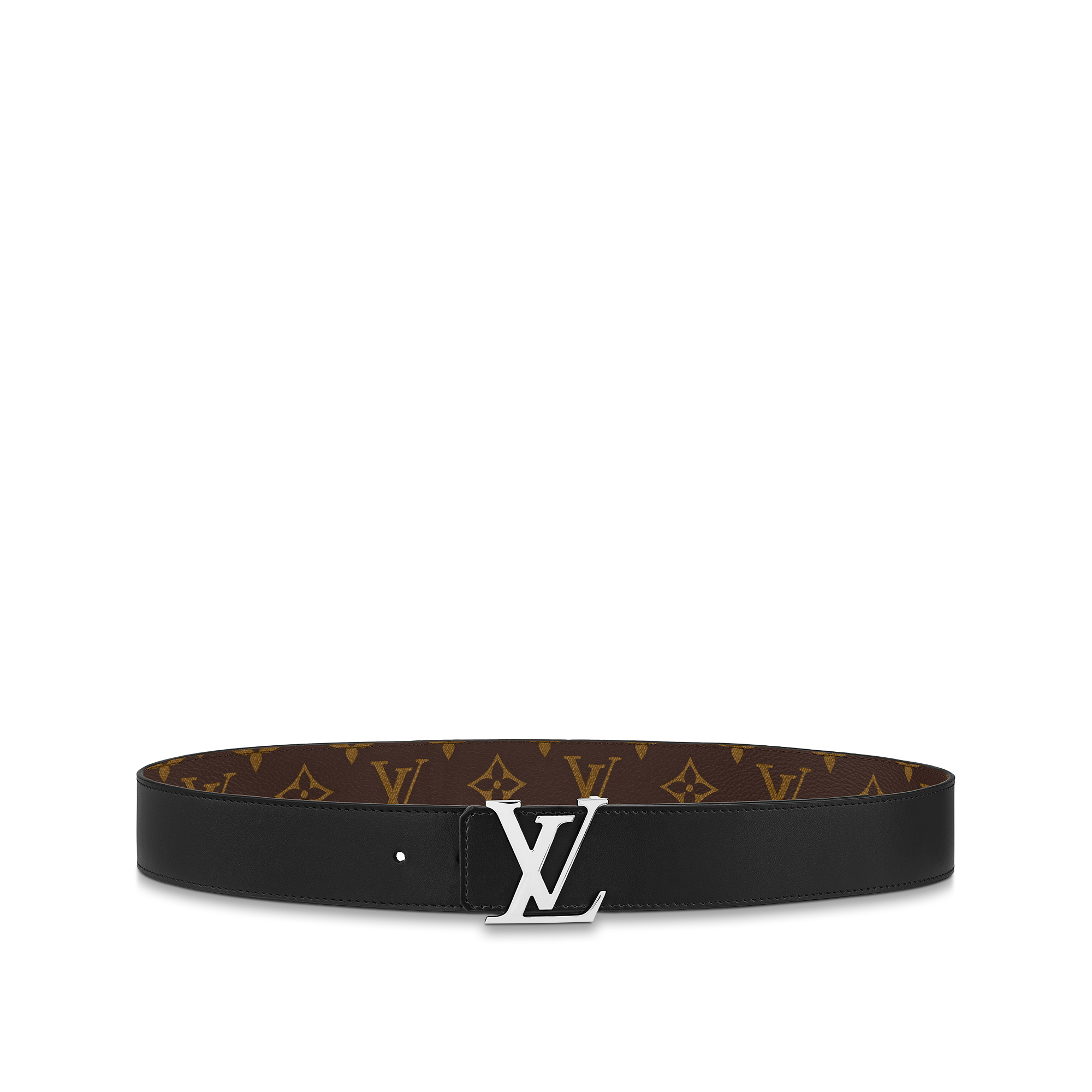 Ceinture LV Initiales Réversible Monogram Toile Monogram Macassar Homme Accessoires Ceintures | LOUIS VUITTON (Zoom produit)
