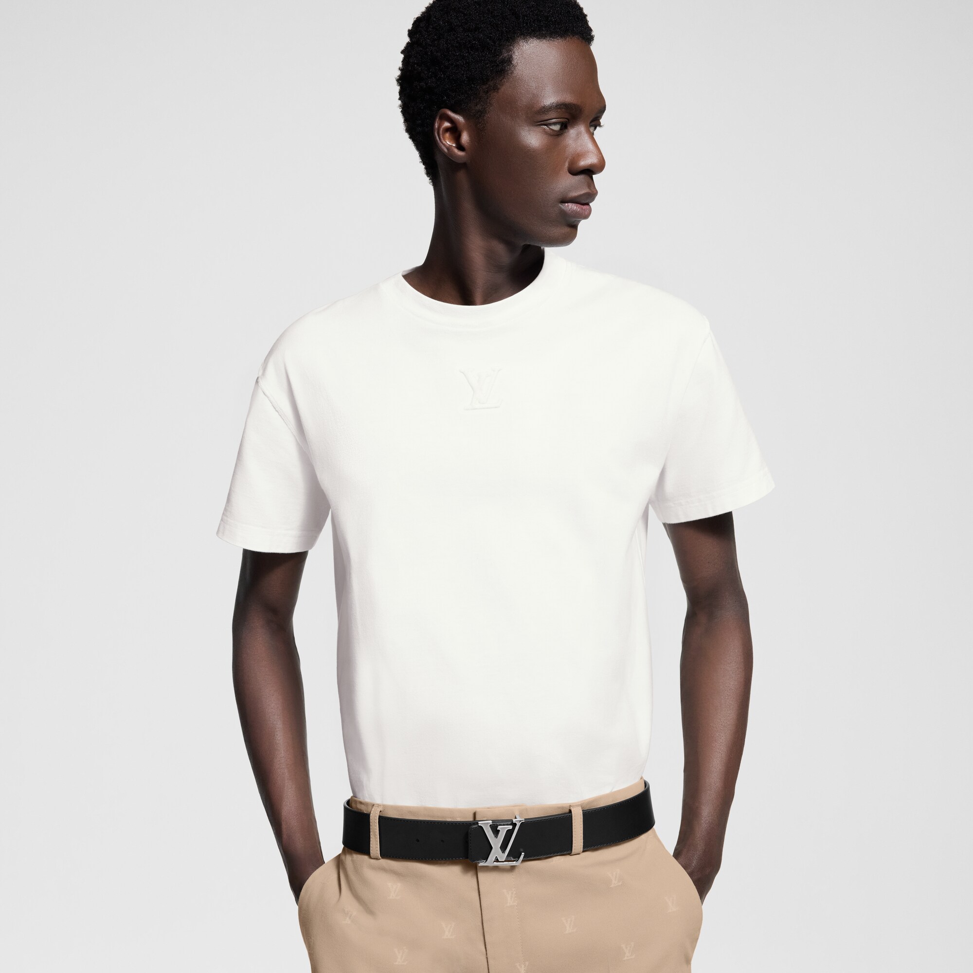 Ceinture LV Initiales Réversible Monogram Toile Monogram Macassar Homme Accessoires Ceintures | LOUIS VUITTON (Zoom produit)