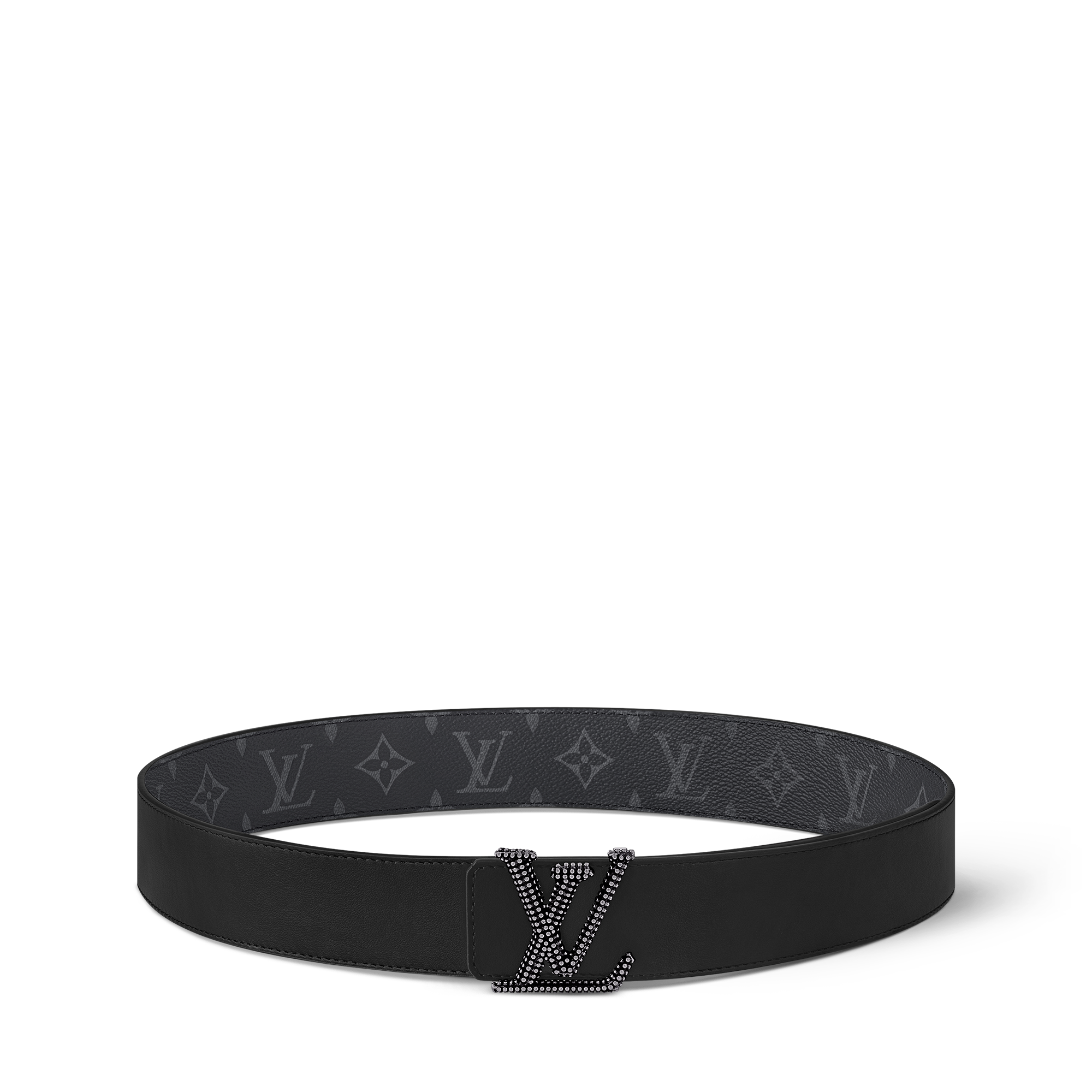 Ceinture LV Initiales Studs 40 mm réversible Toile Monogram Éclipse Homme Accessoires Ceintures | LOUIS VUITTON (Zoom produit)