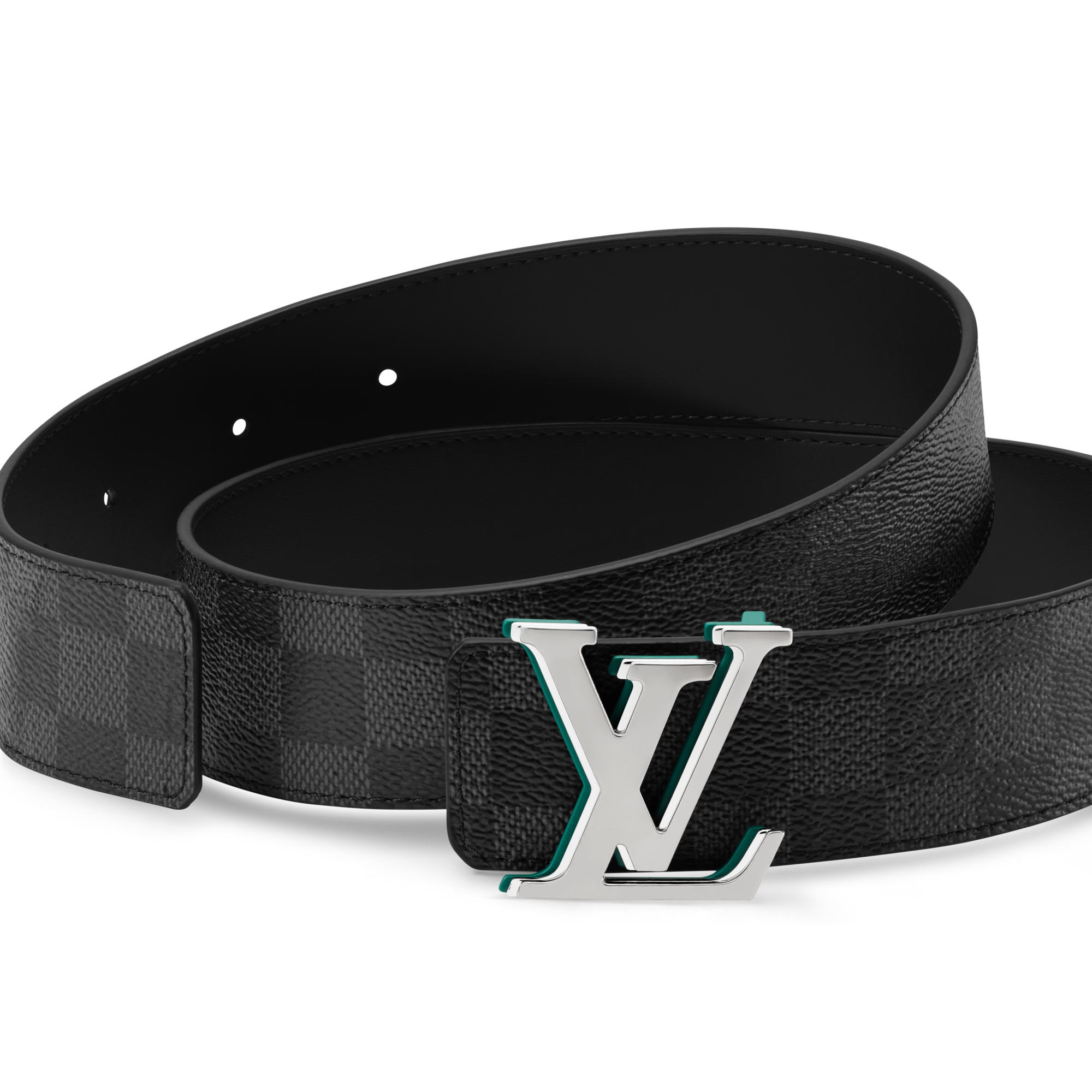 Ceinture LV Optic Damier Graphite 40 mm réversible  Homme Accessoires Ceintures | LOUIS VUITTON (Zoom produit)