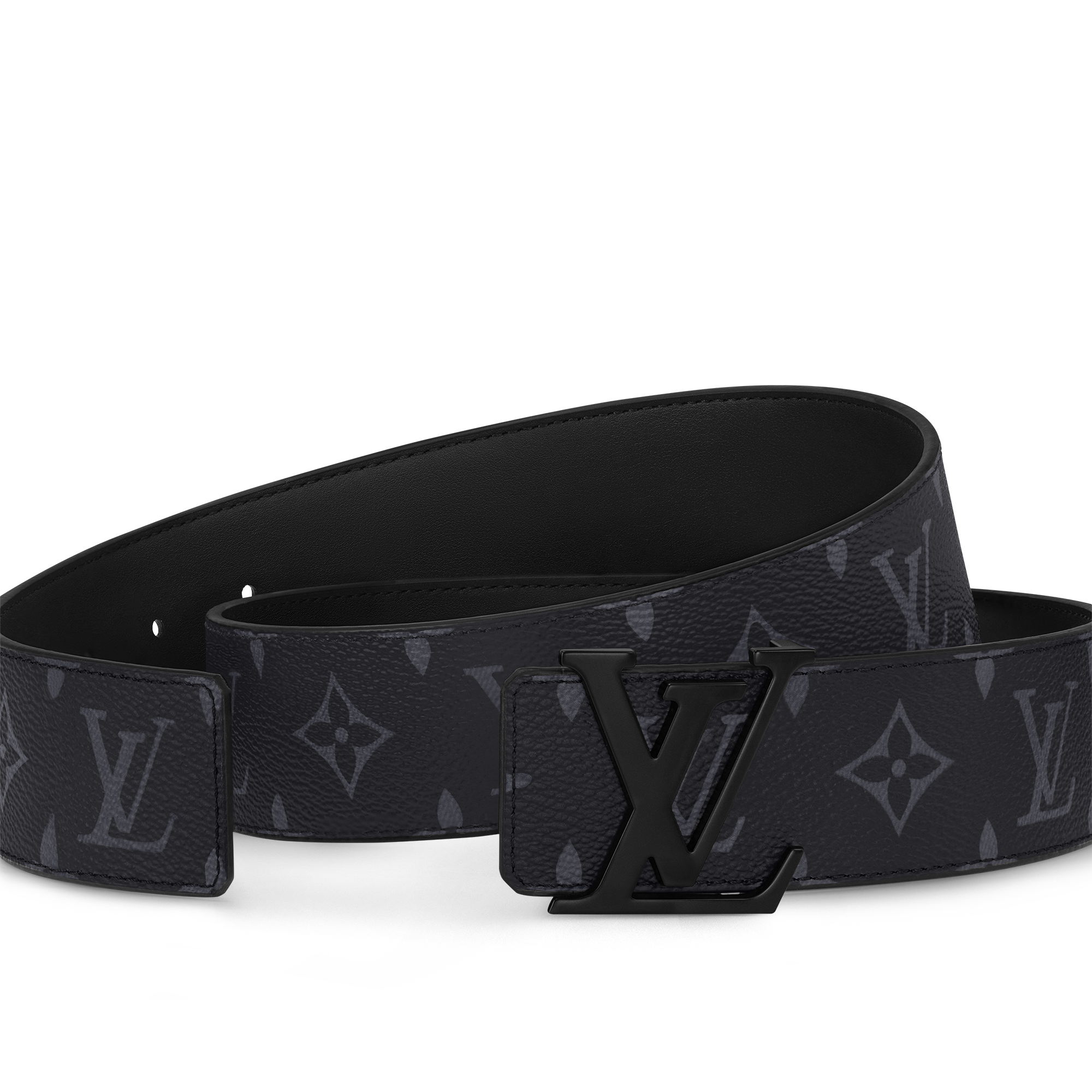 Ceinture noir mat LV Initiales 40 mm  Homme Accessoires Ceintures | LOUIS VUITTON (Zoom produit)