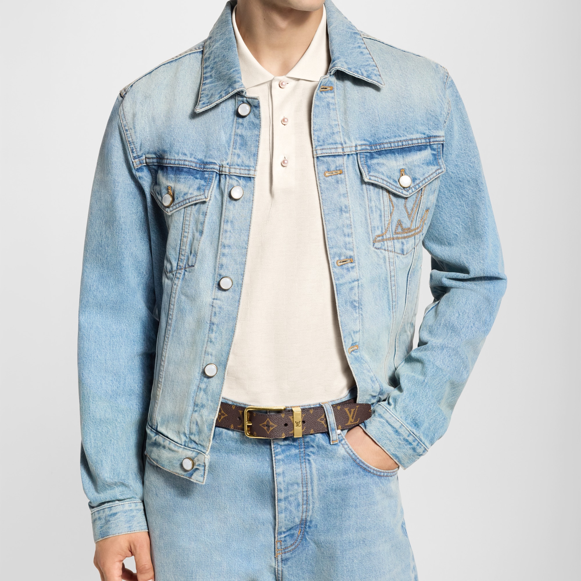 Ceinture Pont Neuf Monogram 35 mm  Homme Accessoires Ceintures | LOUIS VUITTON (Zoom produit)