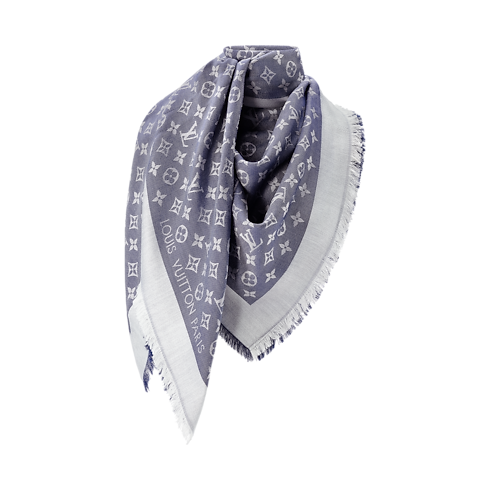 Châle Monogram Denim S00 Femme Accessoires Châles et étoles | LOUIS VUITTON (Zoom produit)