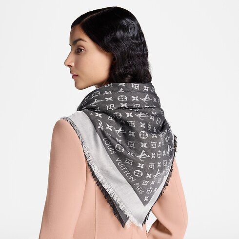 Châle Monogram Denim S00 Femme Accessoires Châles et étoles | LOUIS VUITTON (Zoom produit)