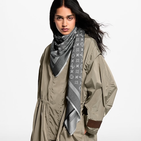 Châle Monogram Denim S00 Femme Accessoires Châles | LOUIS VUITTON (Zoom produit)