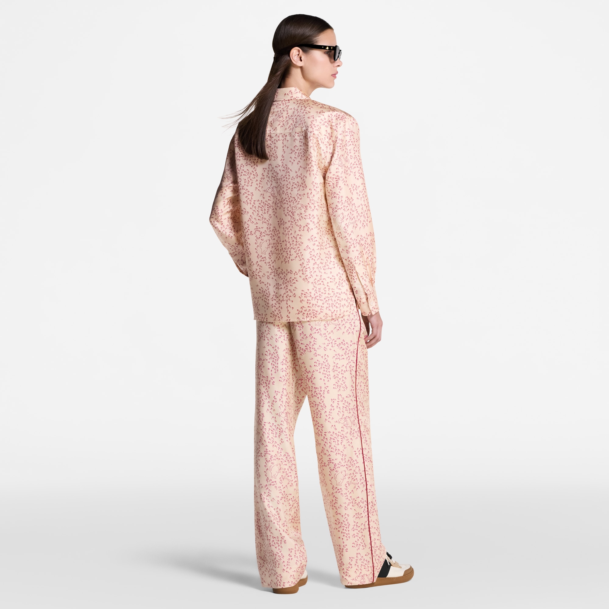 Chemise à imprimé chat et souris en soie  Femme Prêt-à-porter Hauts | LOUIS VUITTON (Zoom produit)