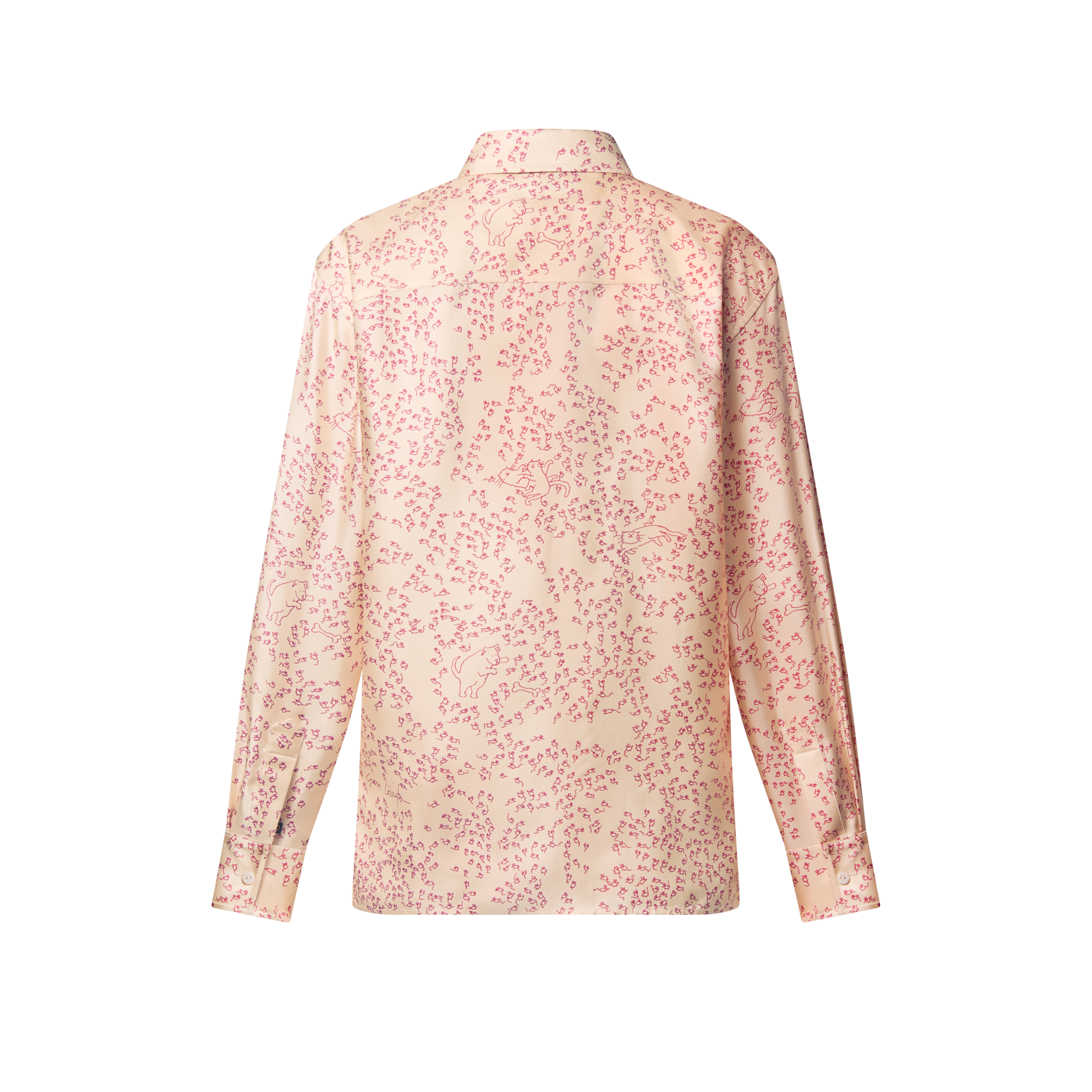 Chemise à imprimé chat et souris en soie  Femme Prêt-à-porter Hauts | LOUIS VUITTON (Zoom produit)