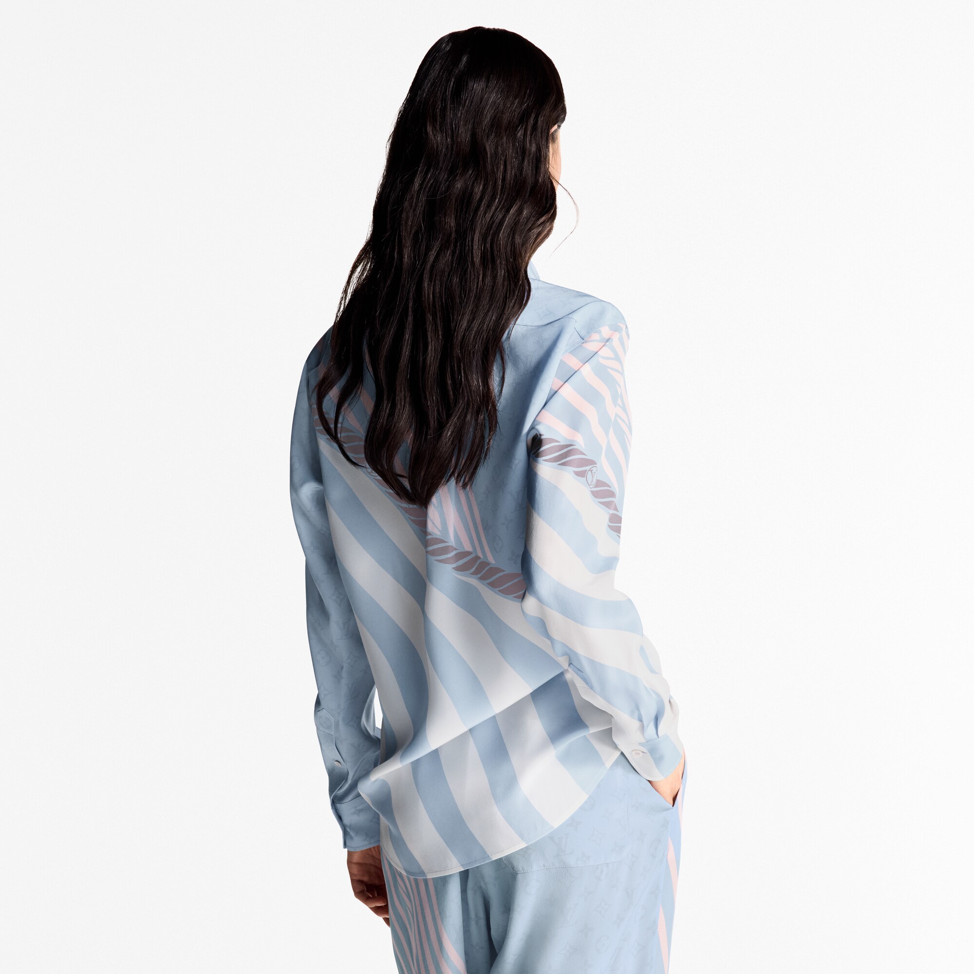 Luxe Femme Chemise Louis Vuitton Femme Chemise En Soie à Imprimé