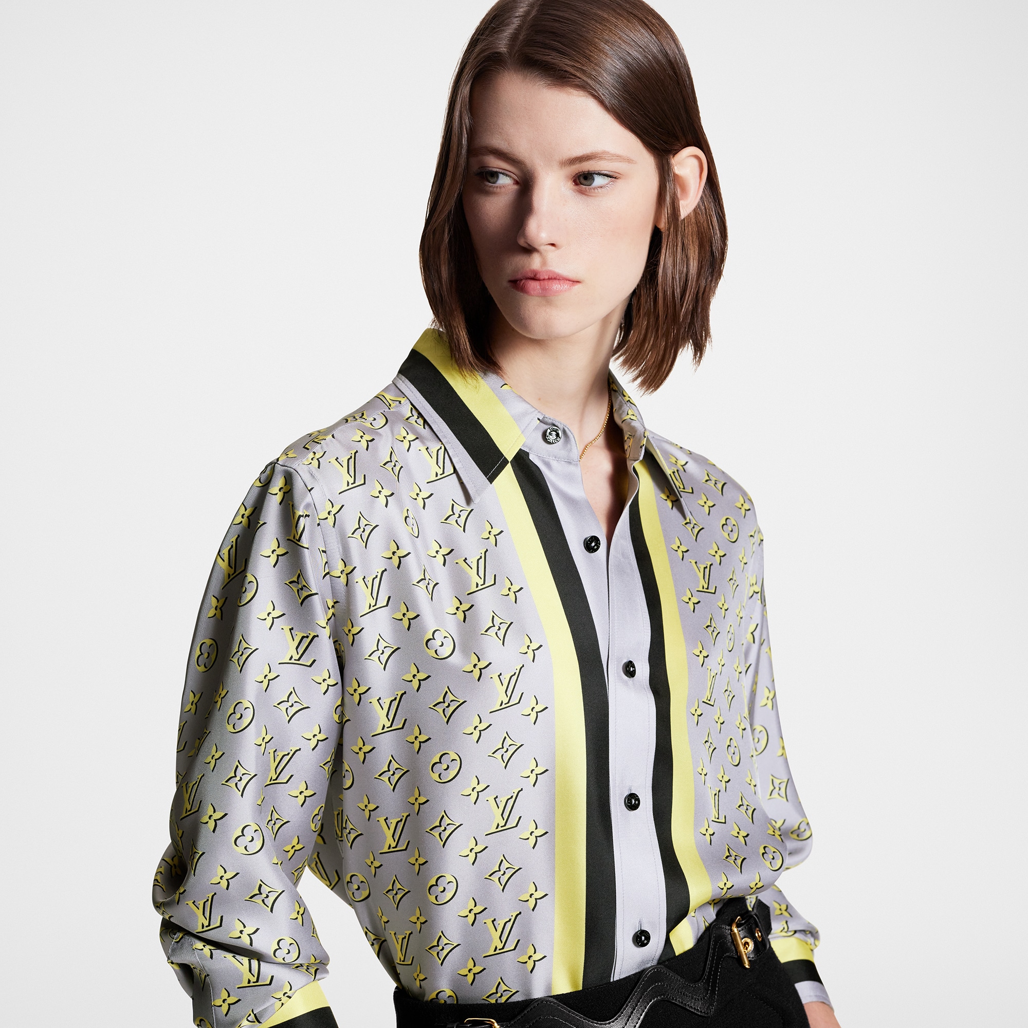 Pyjama Chemise Louis Vuitton Femme Chemise à Poche Monogram En