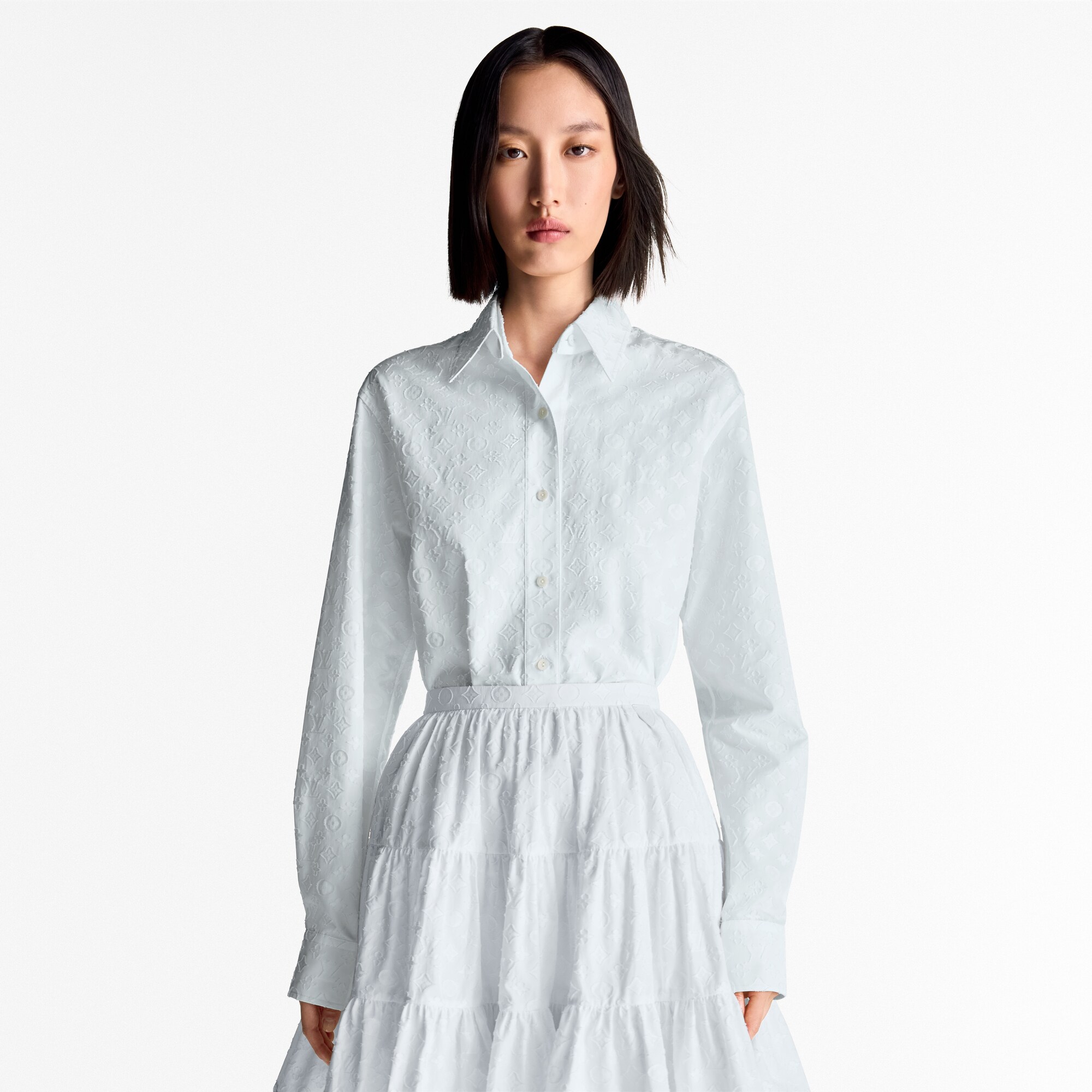 Chemise en fil coupé Monogram  Femme Prêt-à-porter Hauts | LOUIS VUITTON (Zoom produit)