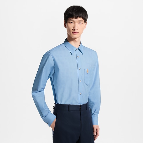 Chemise jacquard à manches longues en coton et cachemire Homme Prêt-à-porter Tout le prêt-à-porter | LOUIS VUITTON (Zoom produit)
