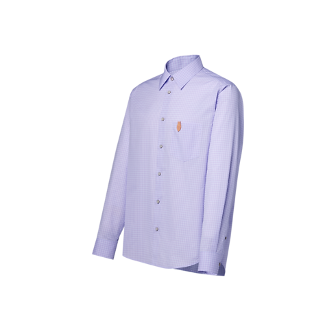 Chemise jacquard à manches longues en coton et soie Homme Prêt-à-porter Tout le prêt-à-porter | LOUIS VUITTON (Zoom produit)