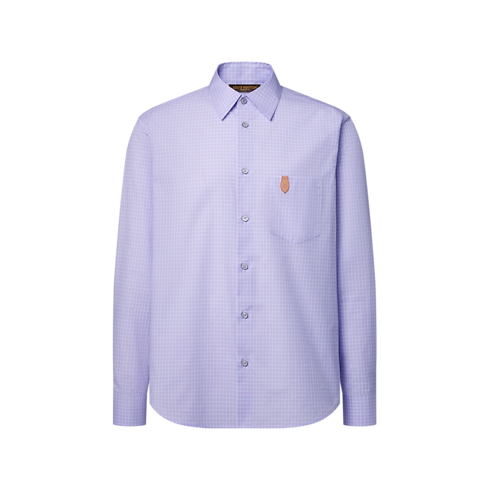 Chemise jacquard à manches longues en coton et soie Homme Prêt-à-porter Tout le prêt-à-porter | LOUIS VUITTON (Zoom produit)