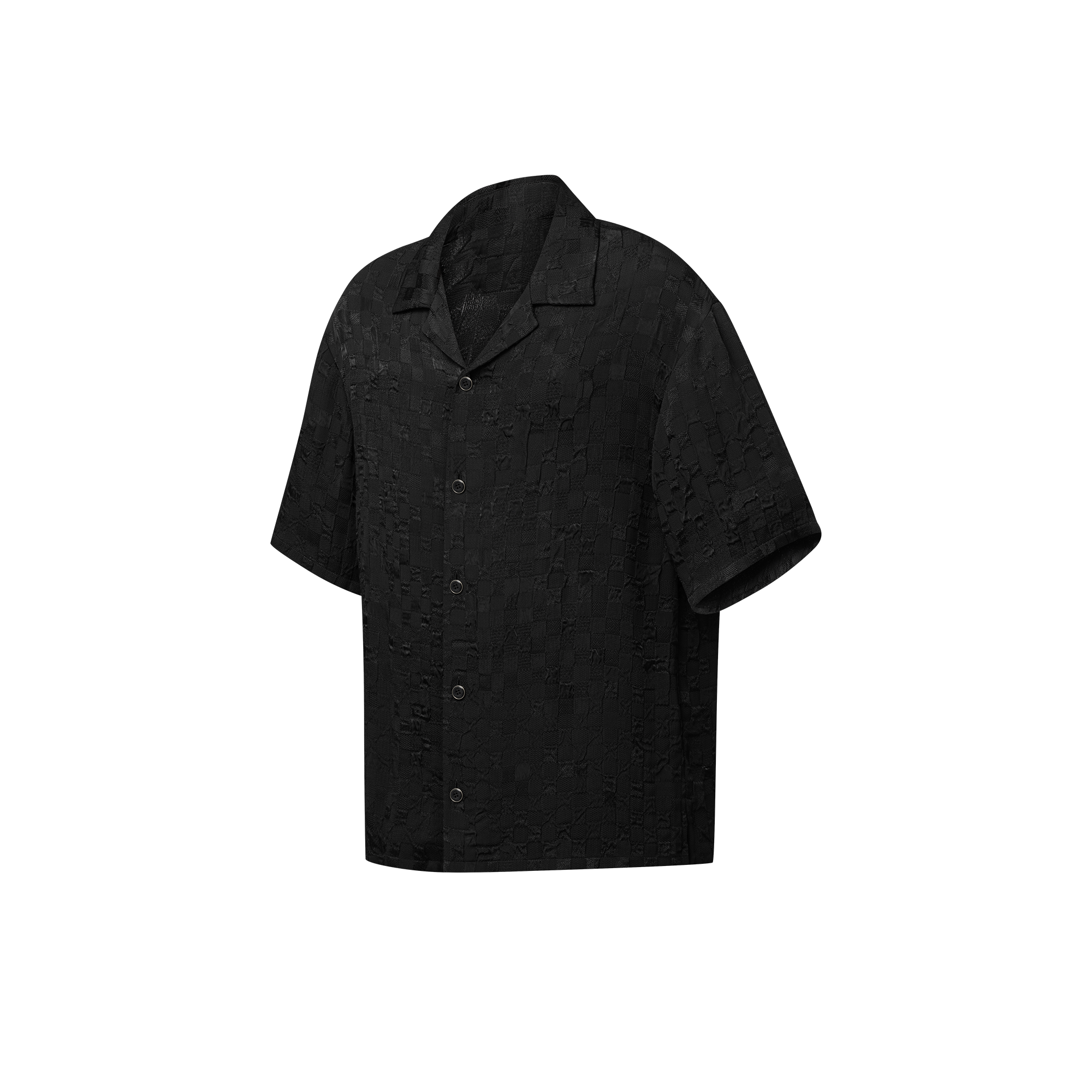 Chemise manches courtes à motif jacquard  Homme Prêt-à-porter Chemises | LOUIS VUITTON (Zoom produit)