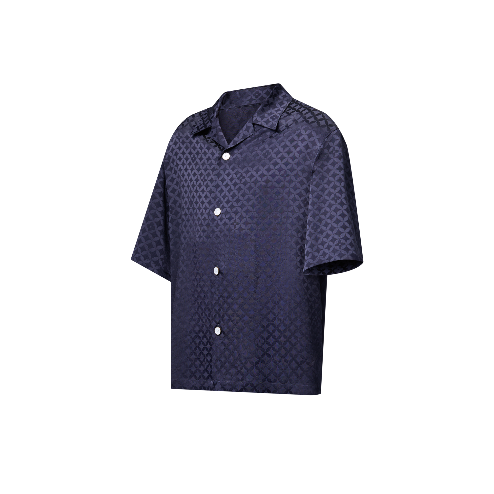 Chemise manches courtes à motif jacquard  Homme Prêt-à-porter Chemises | LOUIS VUITTON (Zoom produit)