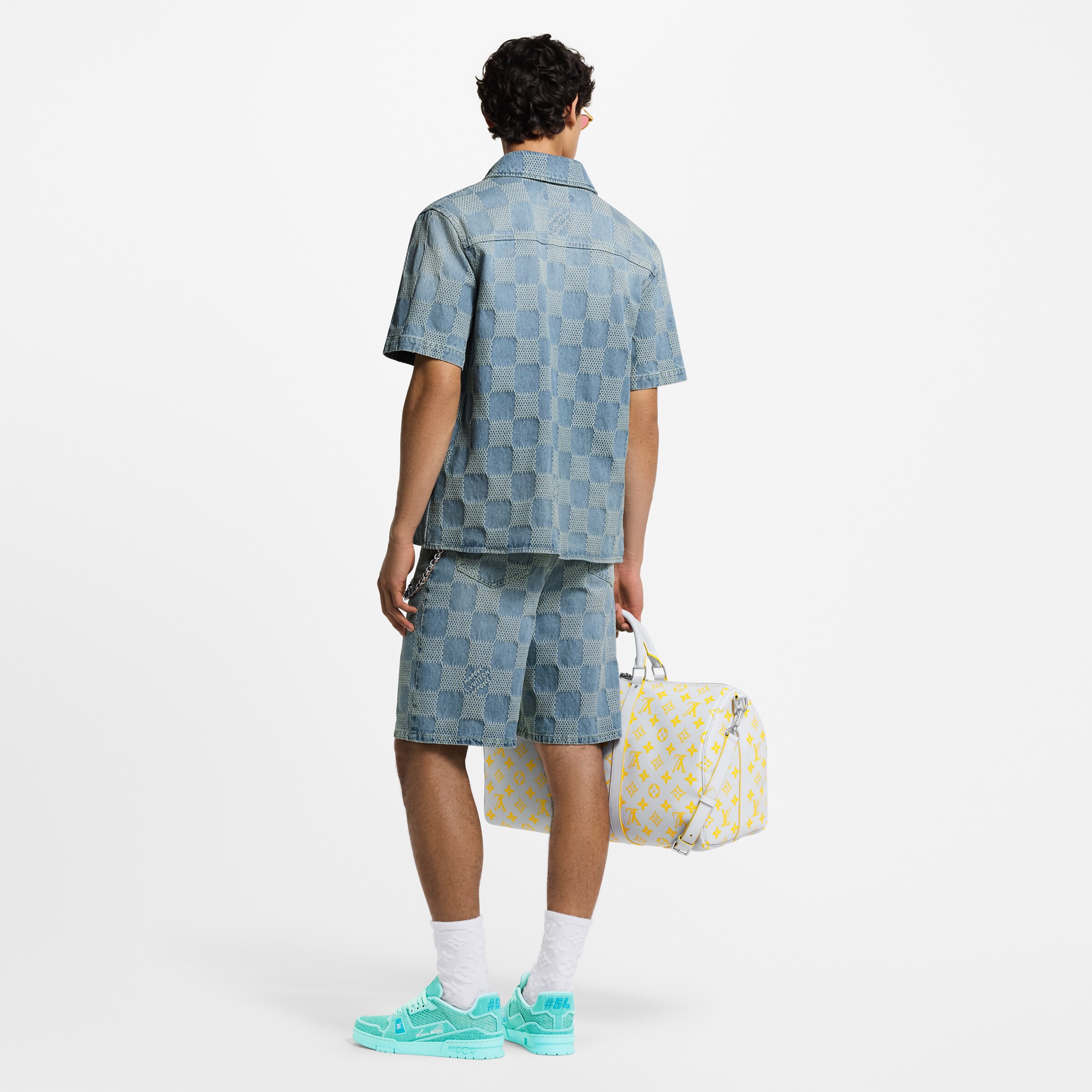 4 Ensembles De Vêtements Pour Poupée 32cm - T-shirts & Pantalons Damier - Style Décontracté Manches Courtes