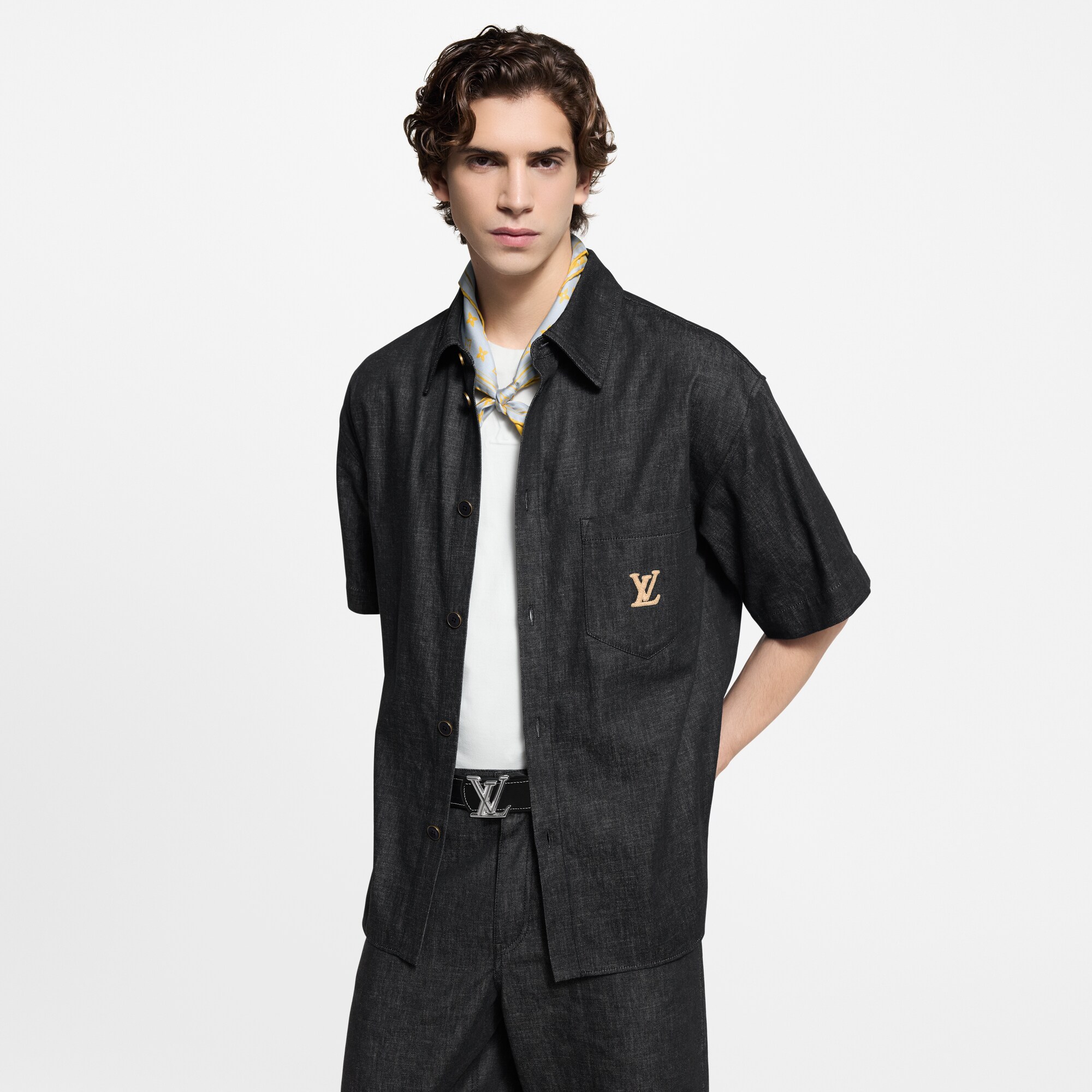 Chemise Bonobos Homme Manches Courtes Bleu Chambray - Taille 2XL (XXL) Coupe Standard, Boutonnée, Légère Et Confortable