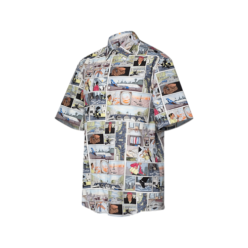 Chemise manches courtes en popeline vue latérale