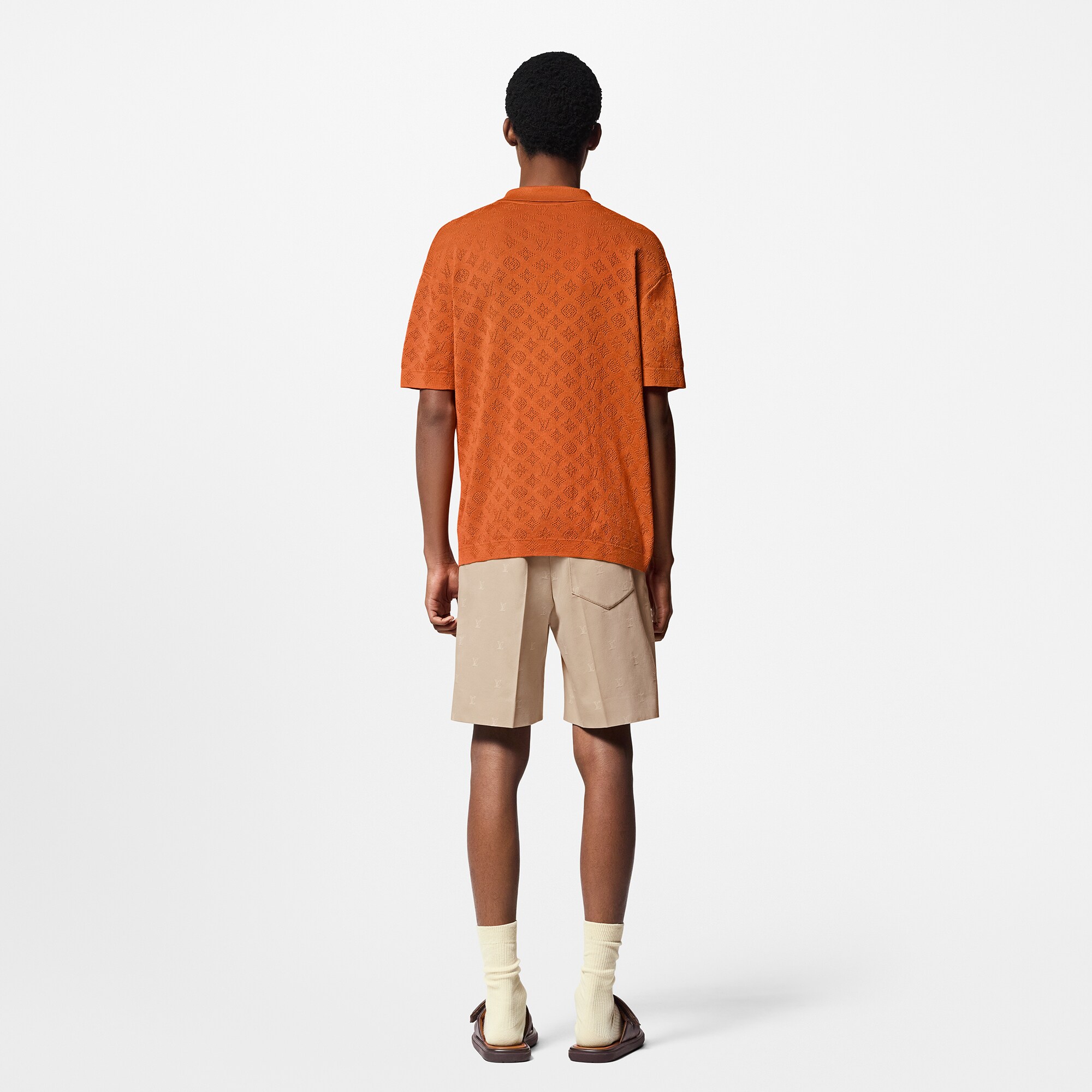 Chemise manches courtes Monogram en pointelle de coton  Homme Prêt-à-porter Chemises | LOUIS VUITTON (Zoom produit)