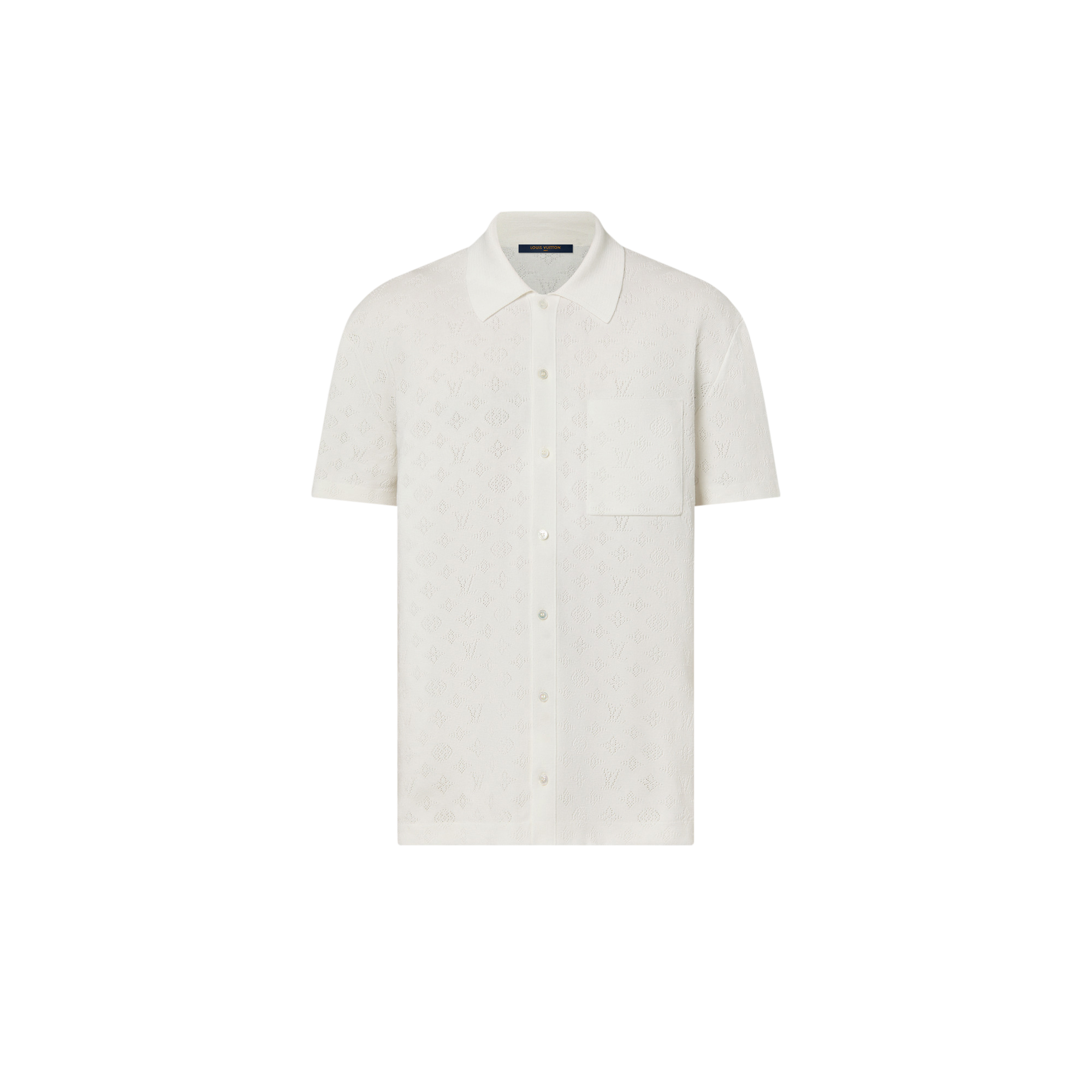 Chemise manches courtes Monogram Pointelle  Homme Prêt-à-porter Chemises | LOUIS VUITTON (Zoom produit)