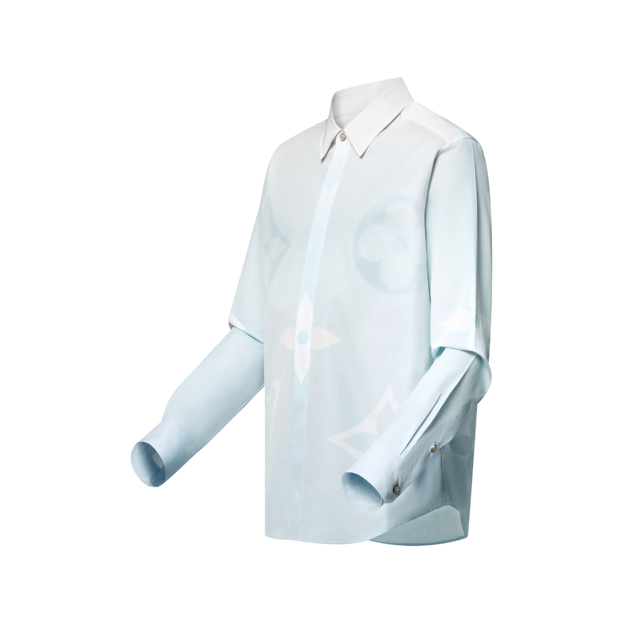 Chemise manches longues imprimée LV Blason en coton - Prêt-à-porter de
