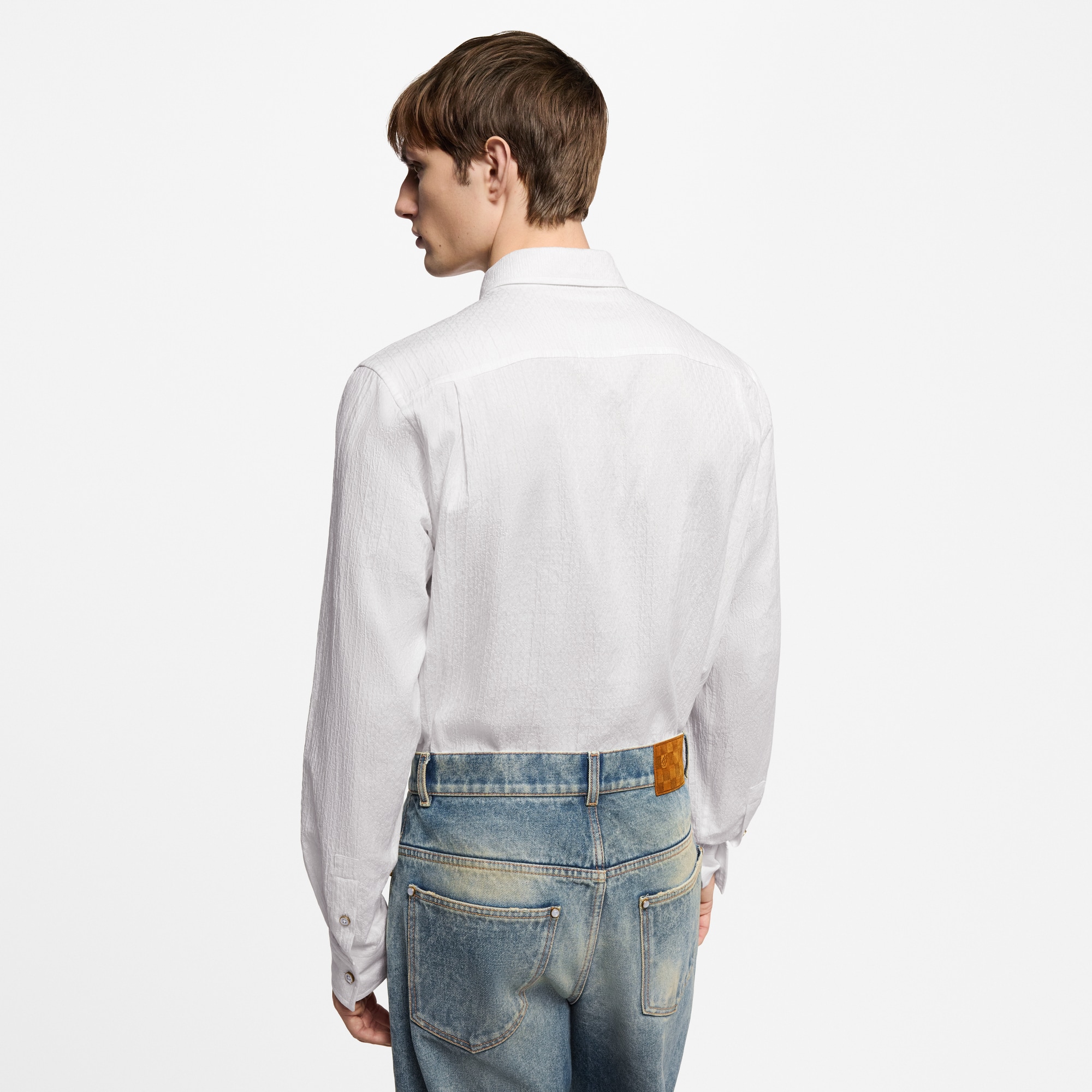 Chemise manches longues Monogram Jacquard en coton  Homme Prêt-à-porter Chemises | LOUIS VUITTON (Zoom produit)