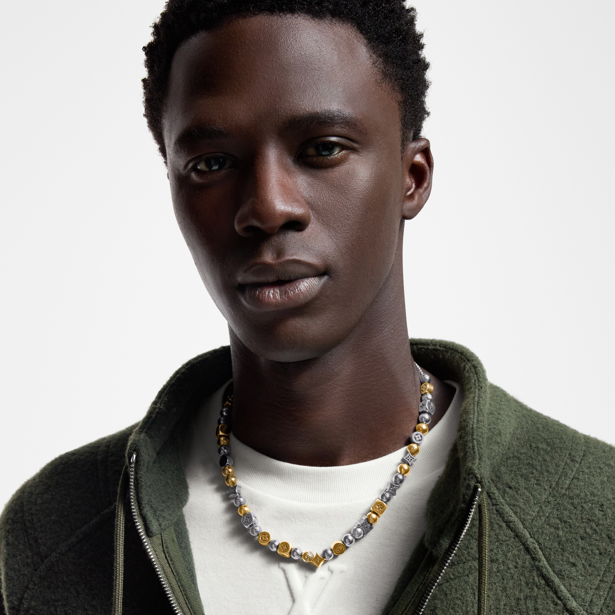 Collier Damier Party S00 Bijoux de luxe Homme M02234 LOUIS