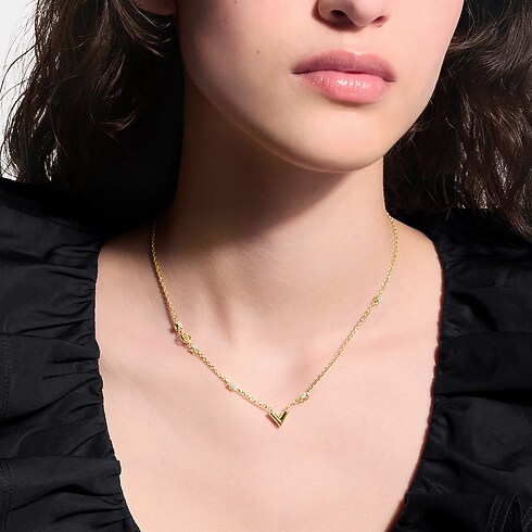 Collier Essential V Strass PM S00 Femme Bijoux Colliers | LOUIS VUITTON (Zoom produit)