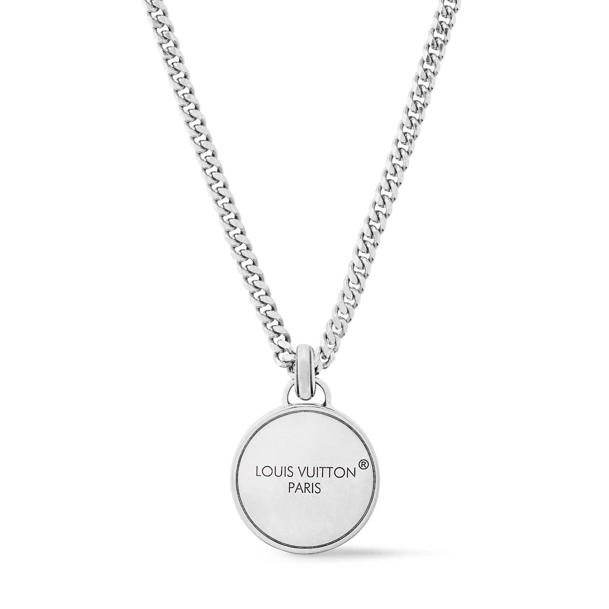 Collier pendentif Damier Staples S00 - Bijoux de luxe