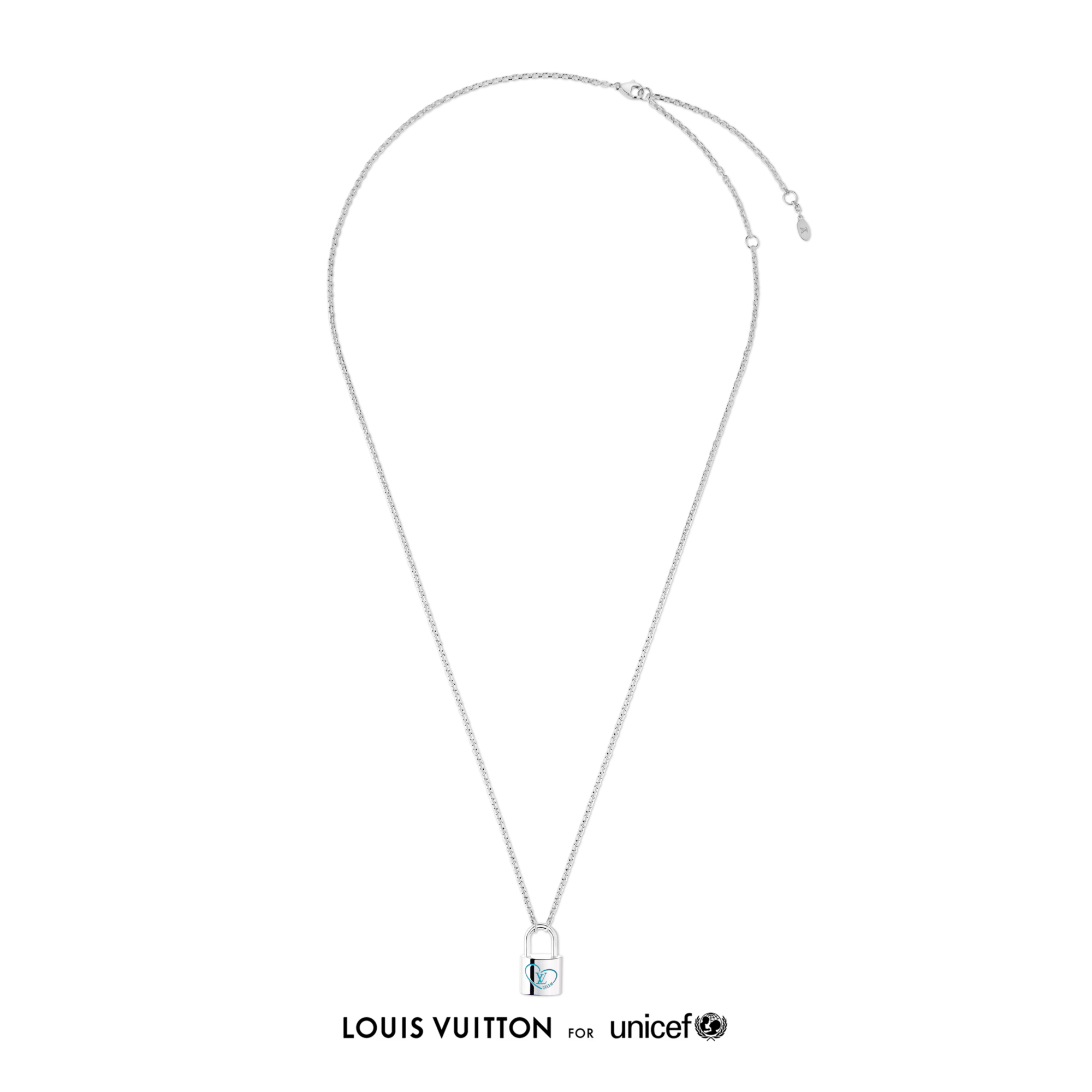 Collier pendentif Silver Lockit x Felix, argent sterling et laque bleue  Joaillerie Catégories Colliers et pendentifs | LOUIS VUITTON (Zoom produit)