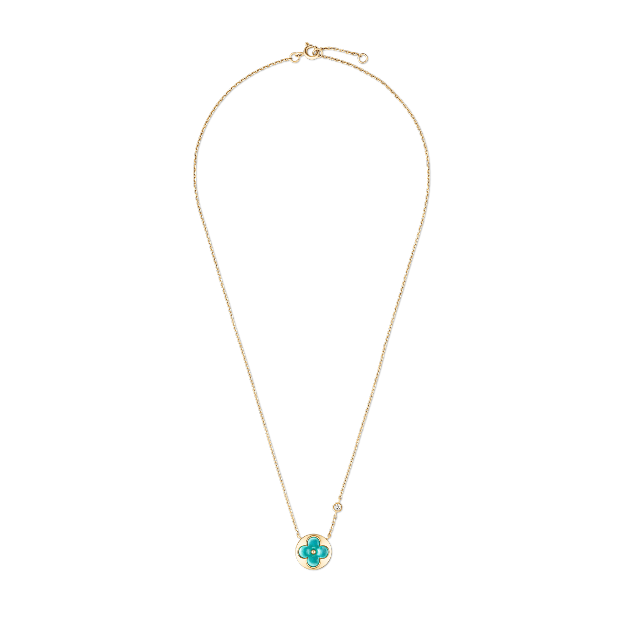 Collier pendentif Sun Color Blossom BB, or jaune, amazonite et diamant  Joaillerie Catégories Colliers et pendentifs | LOUIS VUITTON (Zoom produit)