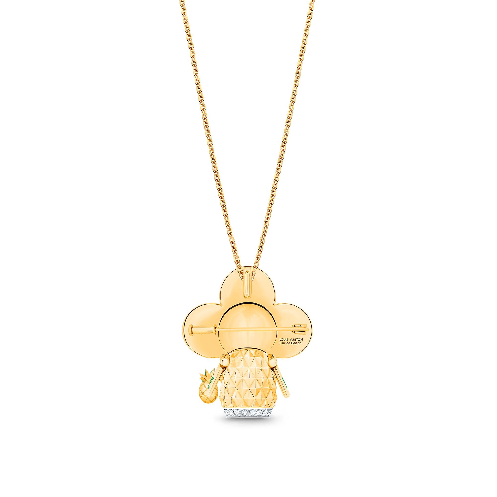 Collier pendentif Vivienne Ananas, or jaune, or blanc, laque et diamants  Joaillerie Catégories Colliers et pendentifs | LOUIS VUITTON (Zoom produit)