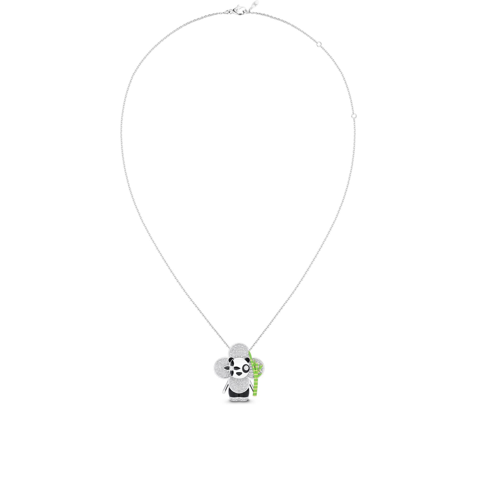 Collier pendentif Vivienne Panda, or blanc, or jaune, onyx, laque et diamants  Joaillerie Catégories Toute la joaillerie | LOUIS VUITTON (Zoom produit)