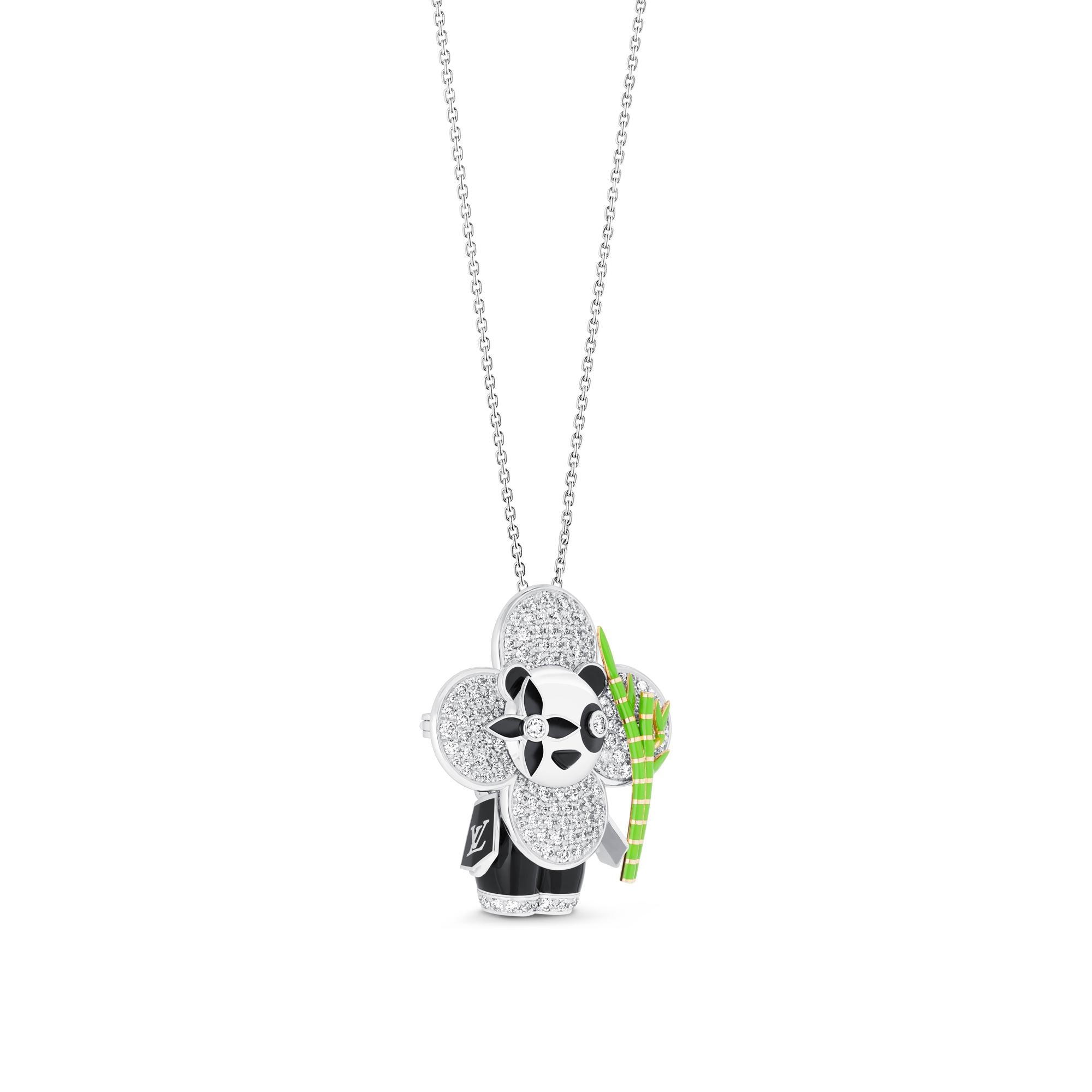 Collier pendentif Vivienne Panda, or blanc, or jaune, onyx, laque et diamants  Joaillerie Catégories Toute la joaillerie | LOUIS VUITTON (Zoom produit)