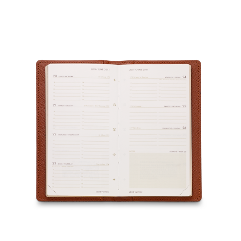 Couverture Agenda de Poche Toile Monogram Sacs et Petite Maroquinerie Personnalisation Sacs } | LOUIS VUITTON (Zoom produit)