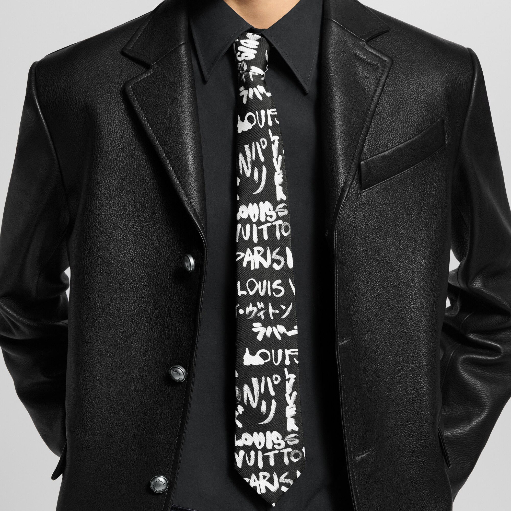 Cravate LV Scribble S00 Homme Accessoires Cravates et pochettes | LOUIS VUITTON (Zoom produit)