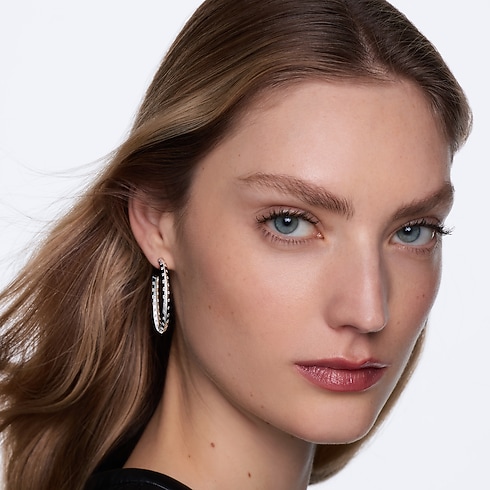 Créoles larges Le Damier de Louis Vuitton, or blanc et diamants Jewelry Catégories Boucles d'oreilles | LOUIS VUITTON (Zoom produit)