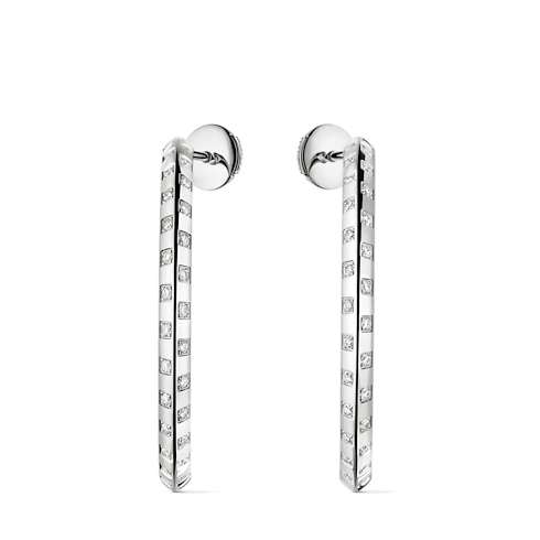 Créoles larges Le Damier de Louis Vuitton, or blanc et diamants Jewelry Catégories Boucles d'oreilles | LOUIS VUITTON (Zoom produit)