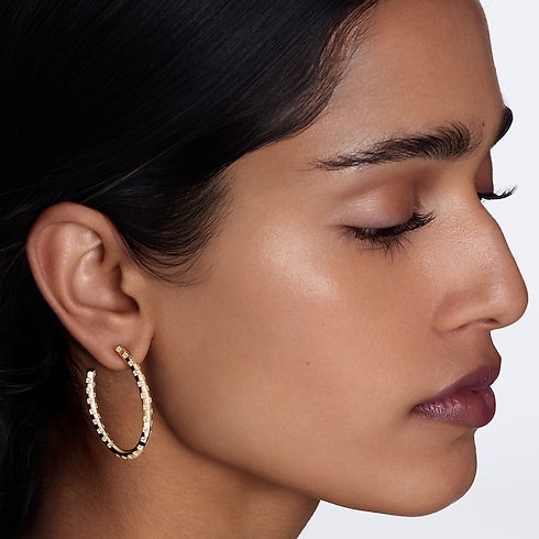 Créoles larges Le Damier de Louis Vuitton, or jaune et diamants Jewelry Catégories Boucles d'oreilles | LOUIS VUITTON (Zoom produit)